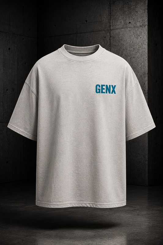 GENX RAW. REBELLIOUS. LOUD. Oversized T-Shirt – Washed Grey