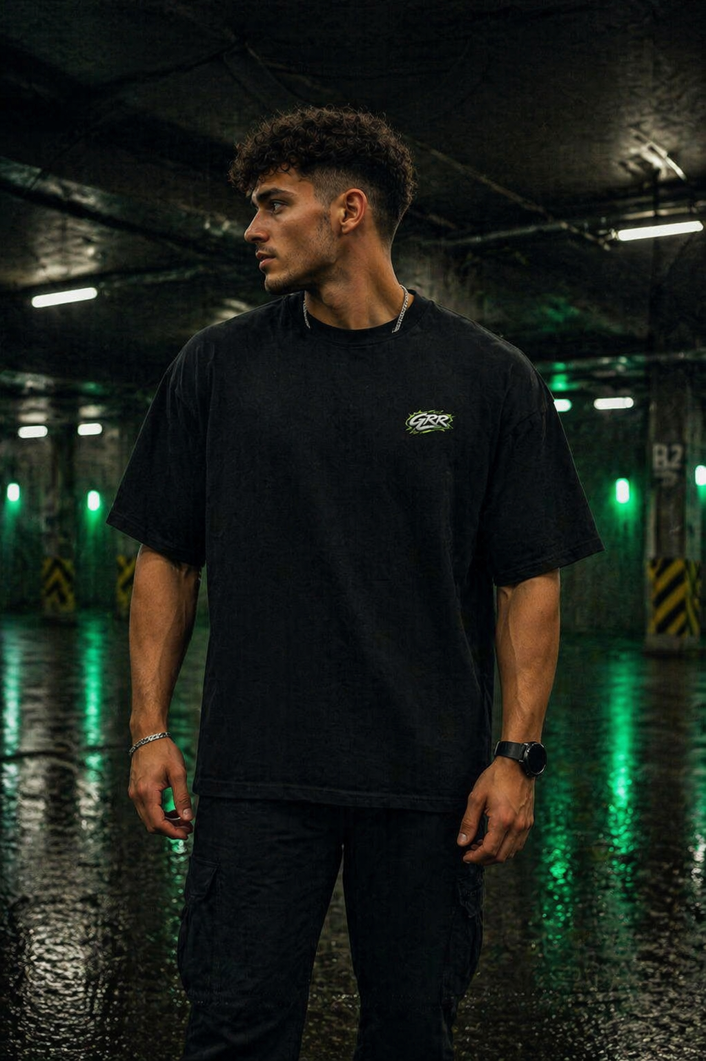 Gym Rocker Revolution Oversized T-Shirt Black – Pain Is Feedback Neon