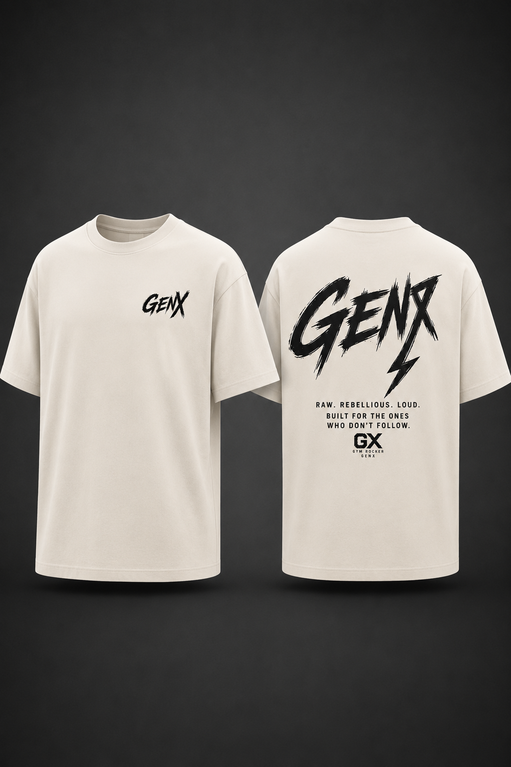 Oversized T-Shirt „GENX“ Natural Raw
