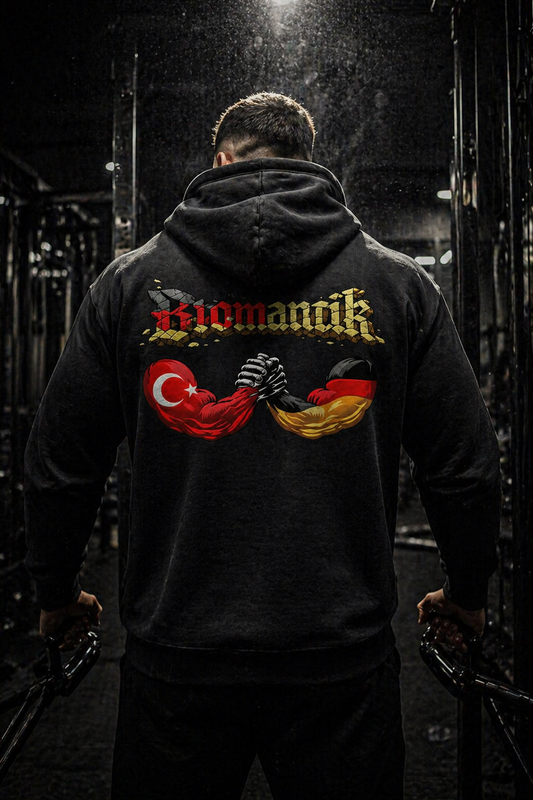 Bro'mantik Deutsch/Türkisch Oversized Hoodie - 380 GSM premium GYM und Streetwear Hoodie