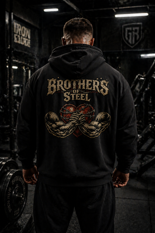 Brothers of Steel Oversized Hoodie – Streetwear & Gym Statement Edition