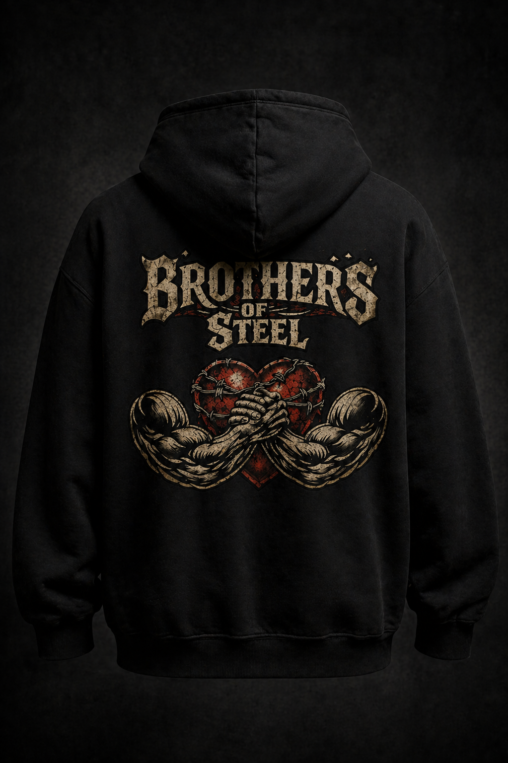 Brothers of Steel Oversized Hoodie – Streetwear & Gym Statement Edition