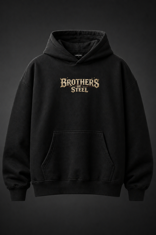 Brothers of Steel Oversized Hoodie – Streetwear & Gym Statement Edition