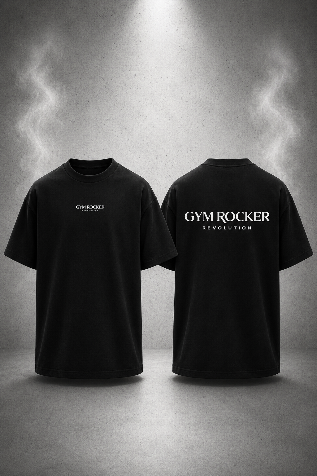 Gym Rocker Revolution Oversized T-Shirt – Clean Luxury Pumpcover in Off-Black