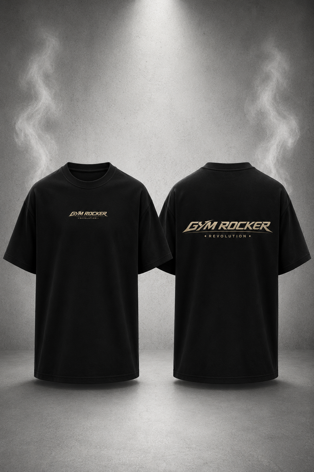 Gym Rocker Revolution Oversized T-Shirt – Clean Gym Pump Cover - black