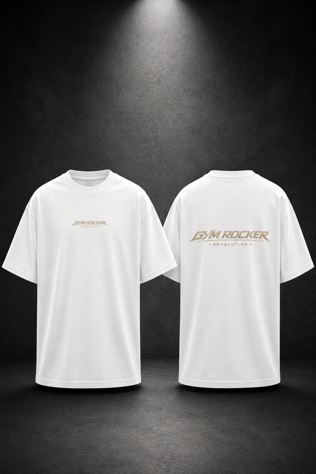 Gym Rocker Revolution Oversized T-Shirt – Cleanes Gym Pumpcover - white