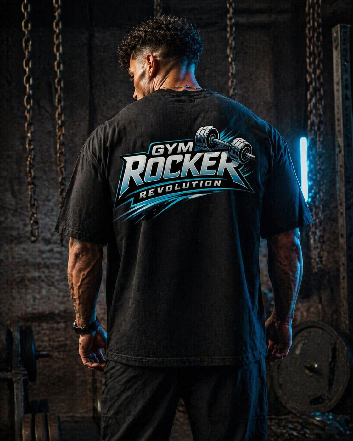 Gym Rocker Revolution Oversized T-Shirt Black – GRR Barbell Edition