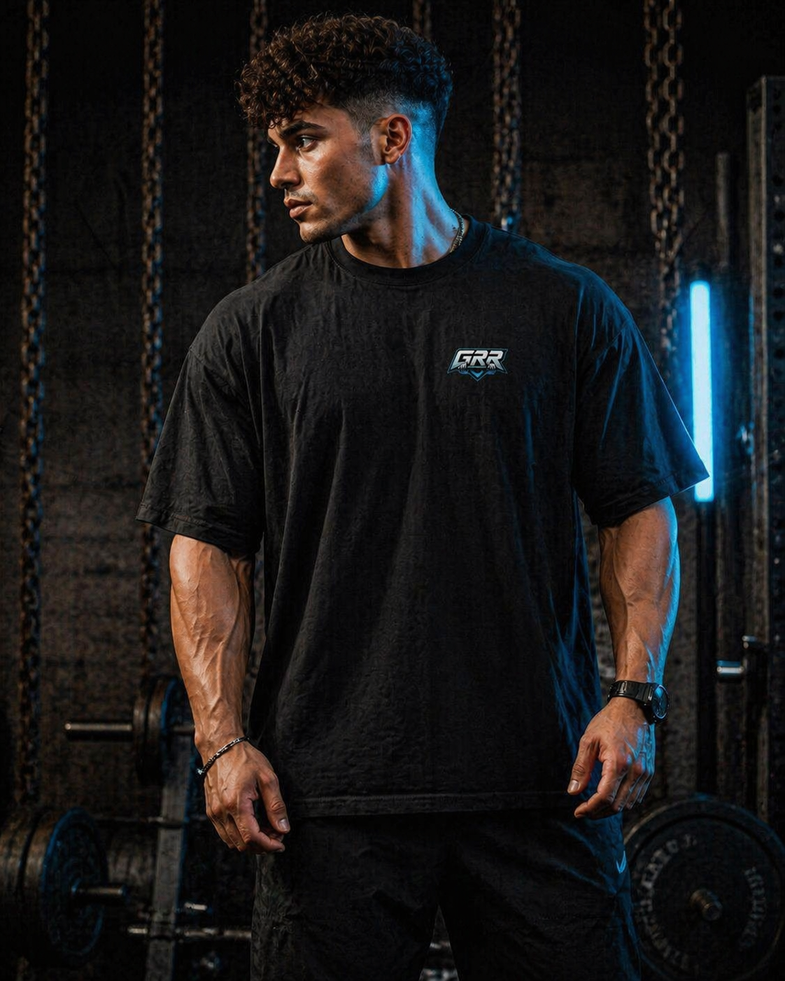 Gym Rocker Revolution Oversized T-Shirt Black – GRR Barbell Edition